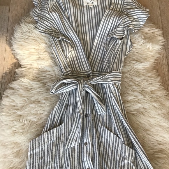 Lost +Wander flutter sleeve V-neck dress - Picture 4 of 7